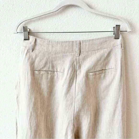 NWT Revolve SOVERE Natural Straight Leg Linen Pants in Beige Size Medium - Picture 8 of 11